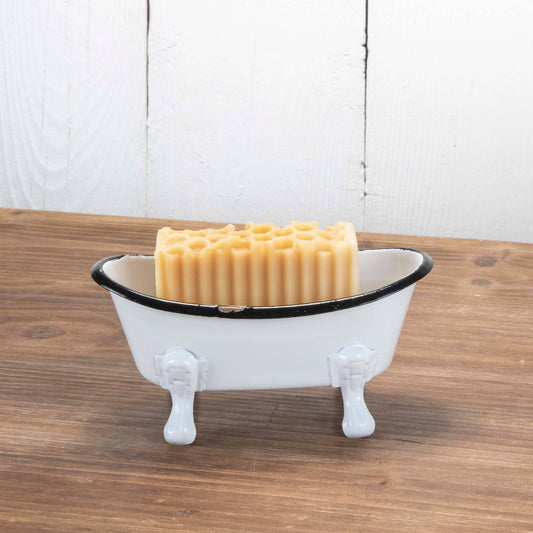 Mini Enamel Bathtub Soap Dish Black